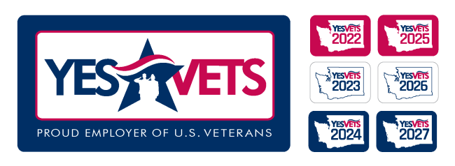 YesVets employer decals for 2022 to 2027