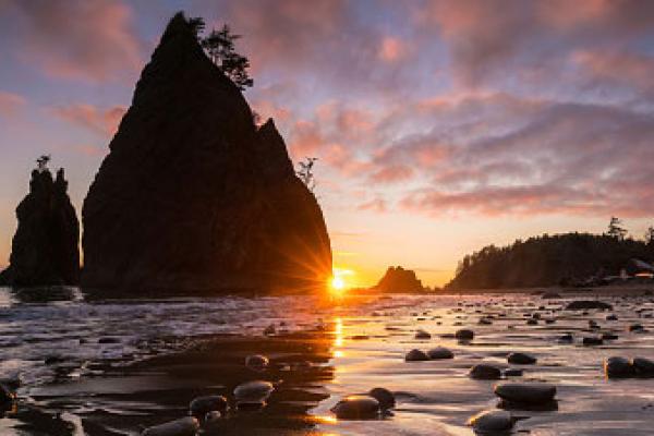 Ruby Beach at sunset